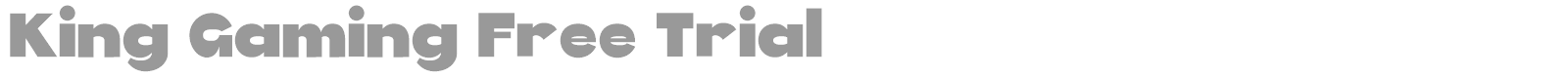 King Gaming font preview